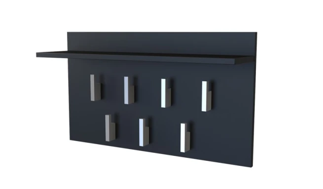 Nástěnný věšák Modis 2F černá