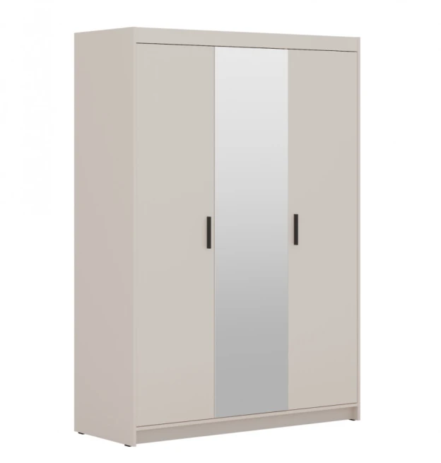 Skříň Enja 3D se zrcadlem písková béžová