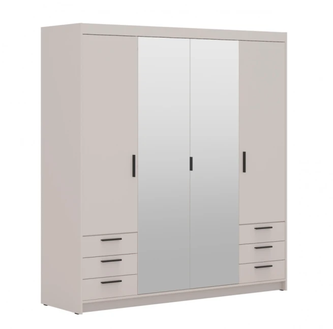 Skříň Enja 4D6S se zrcadlem písková béžová