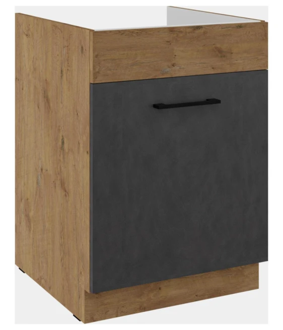 Kuchyňská skříňka Vega 60 ZL 1S dub lancelot/matera