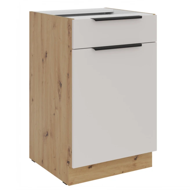 Kuchyňská skříňka Selva 50 D 1F 1S dub artisan/kašmír