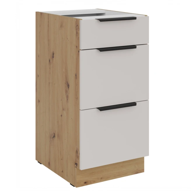 Kuchyňská skříňka Selva 40 D 3S dub artisan/kašmír