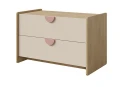 Skříňka Leya R11 dub cremona/macadamia/pudrová růžová