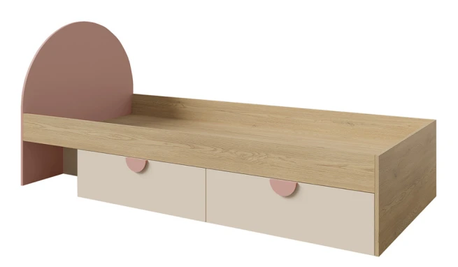 Postel Leya R13 P/L dub cremona/macadamia/pudrová růžová