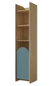 Skříň Leya R3P dub cremona/mořská modrá