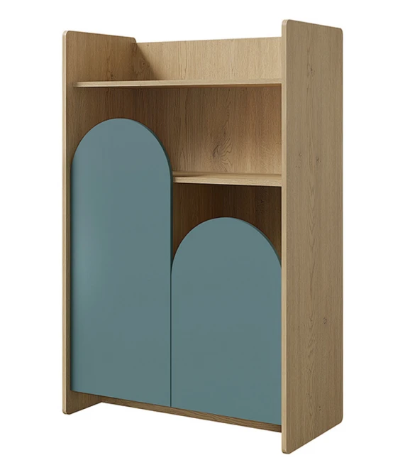 Knihovna Leya R8 dub cremona/mořská modrá