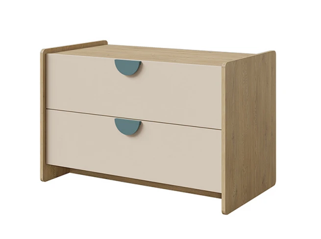 Skříňka Leya R11 dub cremona/macadamia/mořská modrá