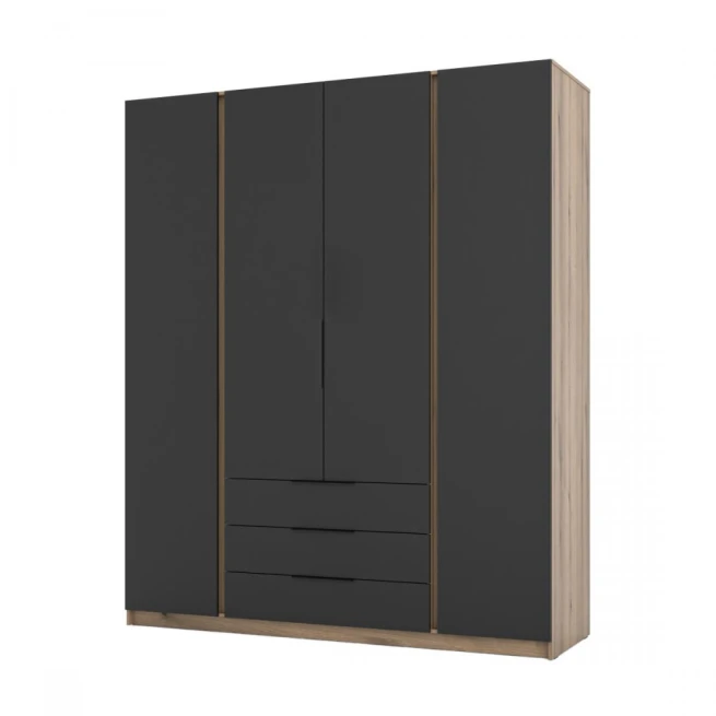 Skříň Keny I - dub evoke/černá