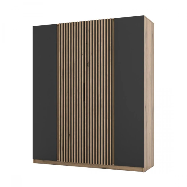Skříň Keny XIII - dub evoke/černá