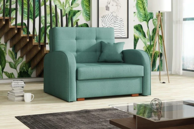 Rozkládací křeslo Vivian Gold I světle zelená