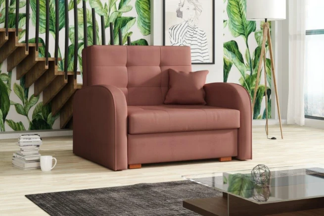 Rozkládací křeslo Vivian Gold I růžová