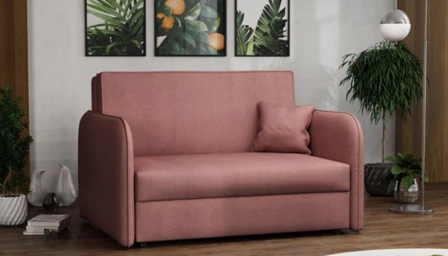 Rozkládací křeslo Vivian Loft II Mono růžová