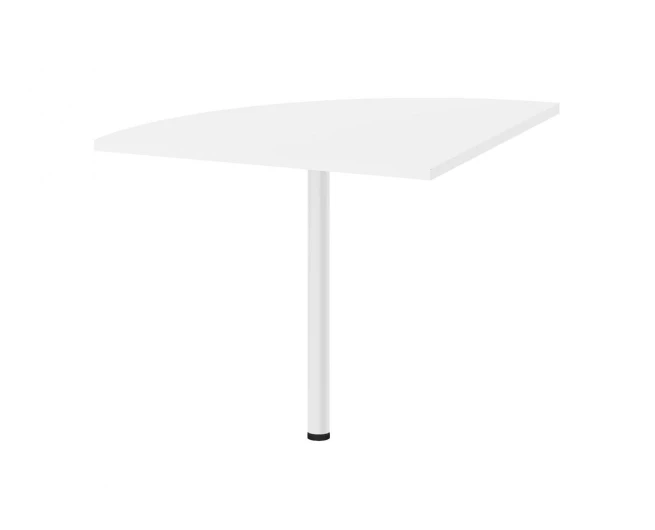Rohová deska stolu Office 458 bílá/bílá