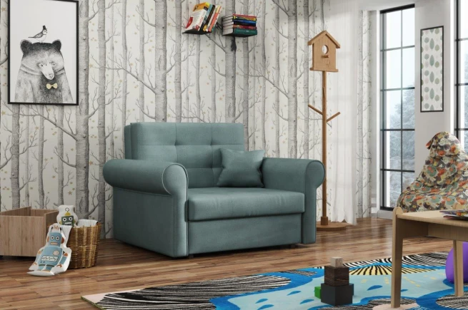 Rozkládací křeslo Vivian Silver I Kronos modro-šedá