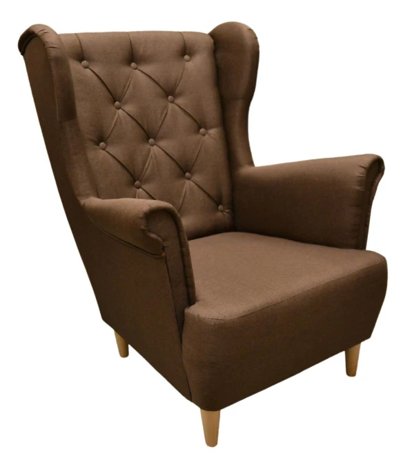Relaxační křeslo ušák - hnědé