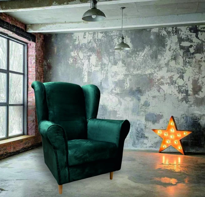 Relaxační křeslo ušák André zelené