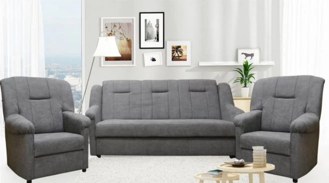 Sedací souprava Panda 3+1+1 Aston 17 tmavě šedá