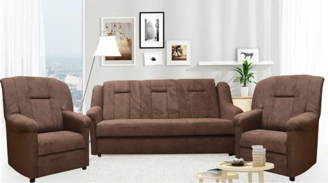 Sedací souprava Panda 3+1+1 Aston 04 hnědá