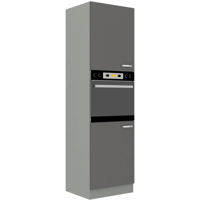 Kuchyňská skříň Garid na mikrovlnou troubu 60 DP 210 2F šedý lesk / šedá