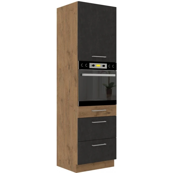 Kuchyňská skříň Vega na vestavenou troubu 60 DPS 210 3S 1F matera mat / dub lancelot