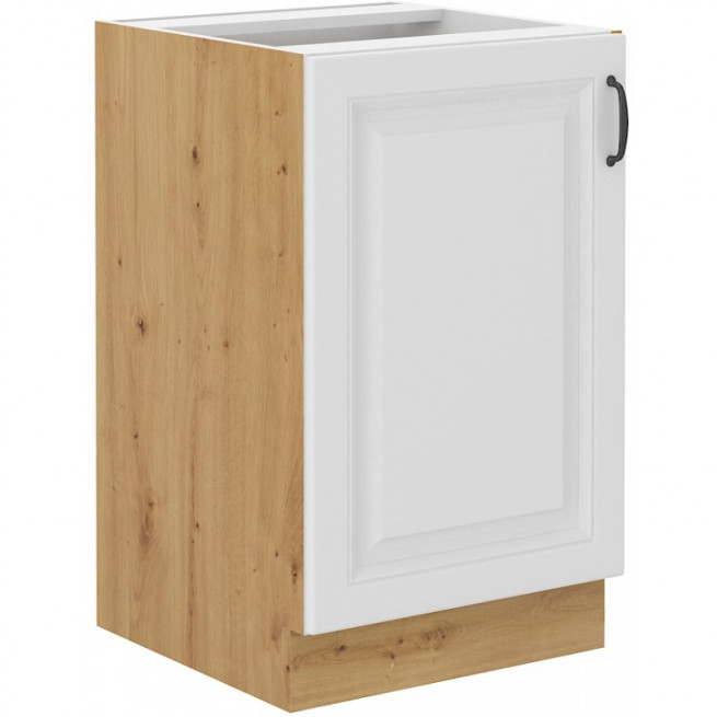 Kuchyňská skříňka Stipe 50 ZL 1F BB bílá / dub artisan