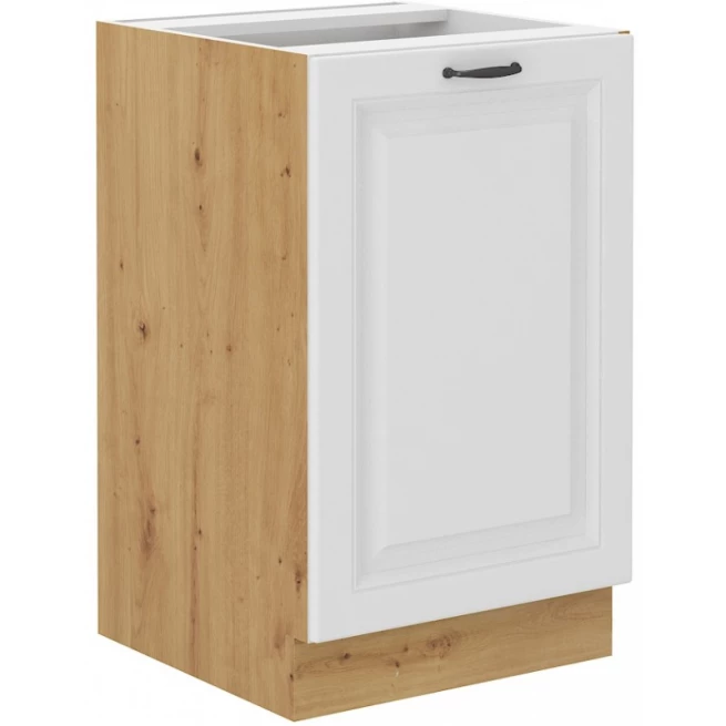 Kuchyňská skříňka Stipe 60 D 1F BB bílá / dub artisan