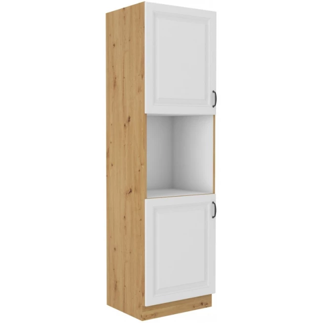 Kuchyňská skříň Stipe na vestavenou troubu 60 DP 210 2F bílá / dub artisan