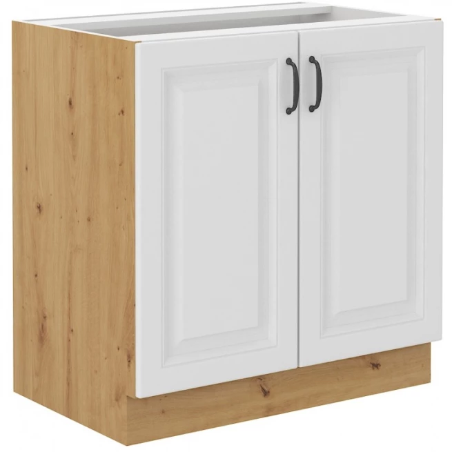 Kuchyňská skříňka Stipe 80 D 2F BB bílá / dub artisan