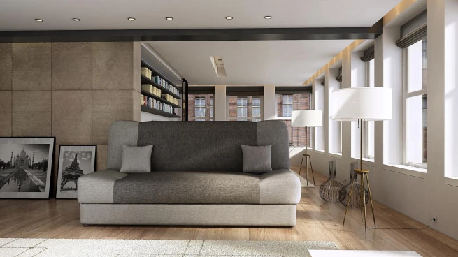 Pohovka Jasmín Sawana šedá/tmavý střed