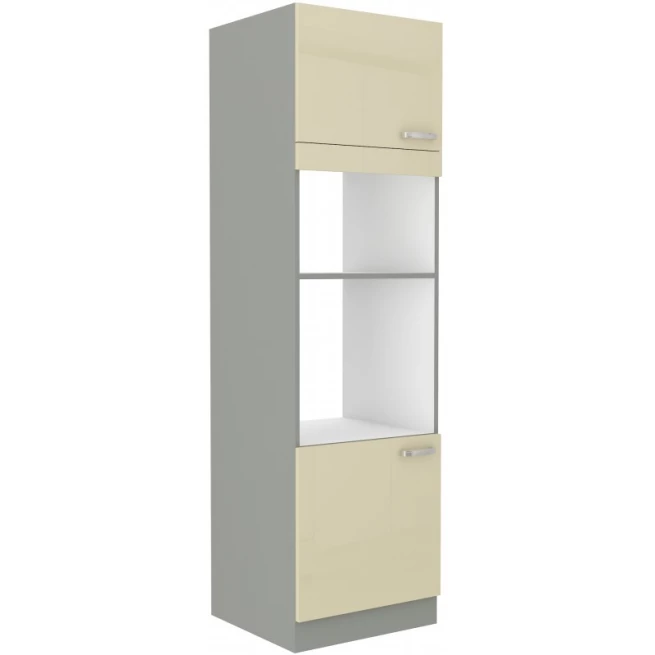 Kuchyňská skříňka Karpo 60 DPM 210 2F krémový lesk / šedá