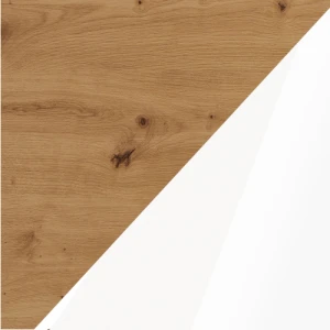 dub artisan/bílý lesk