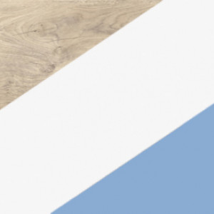 Dub Endgrain/Bílá/Modrá