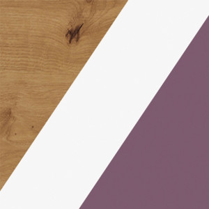 dub artisan/bílá/fialová