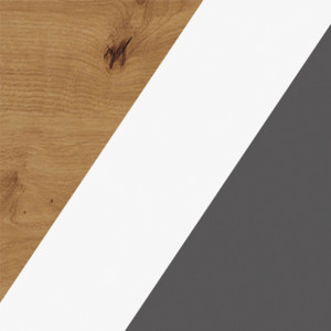 dub artisan/bílá/grafit