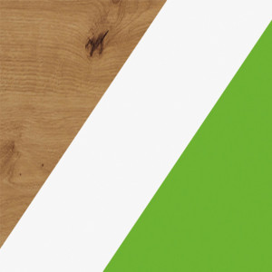 dub artisan/bílá/zelená