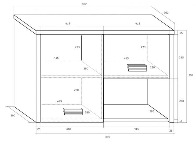 Závěsná skříňka Kitty 14