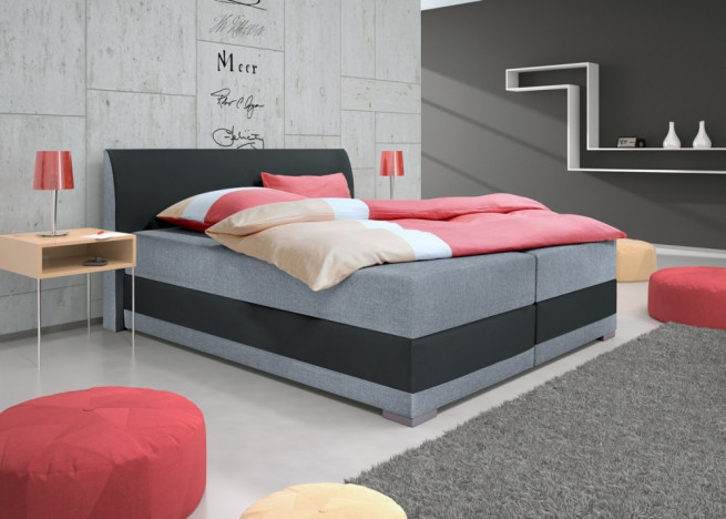 Postel boxspring Twister 140x200 - Alova 04 černá + Bonn 96 a Bonn 91