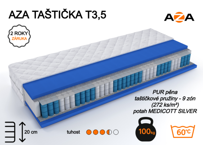 Taštičková matrace Aza T-3,5