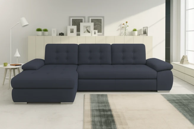 Šedá sedací souprava do L - Brazil mini levá