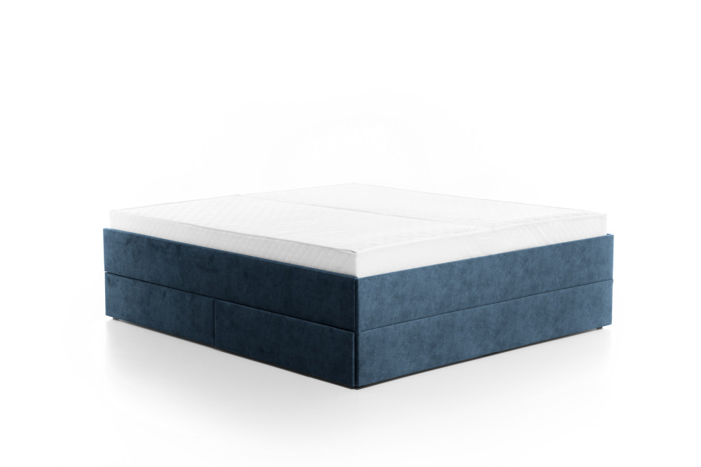 postel se šuplíky bez čela