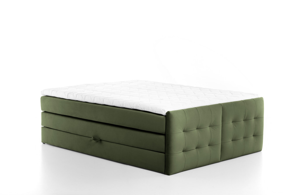 postel boxspring bez čela